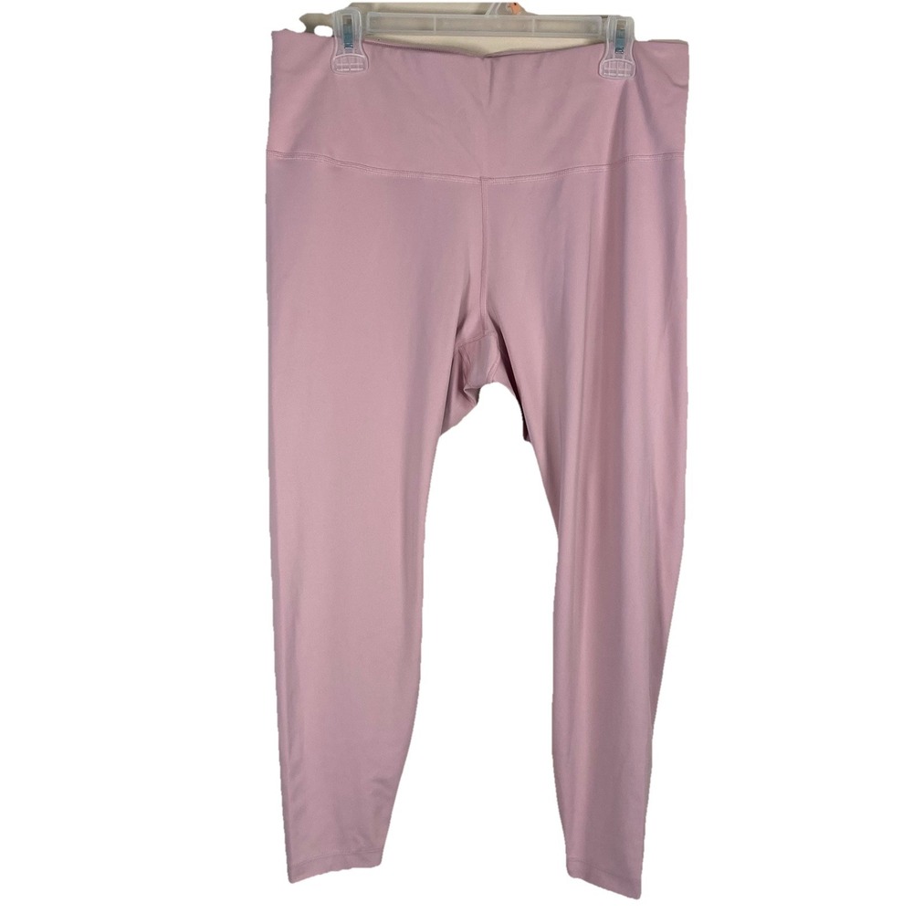 Nike Yoga Women's Plus 1X Dri-Fit High Rise 7/8 Capri‎ Fit Training Tights Pink